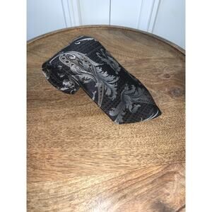 Haggar Men's Black Paisley Designer Necktie Classic‎ Width